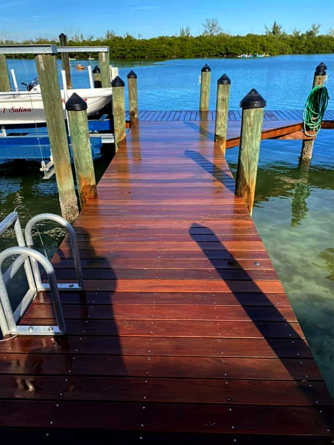 Dock staining after