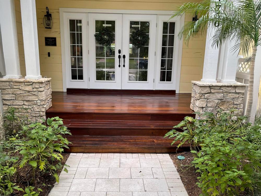 IPE Hardwood Deck Staining in Sarasota, FL