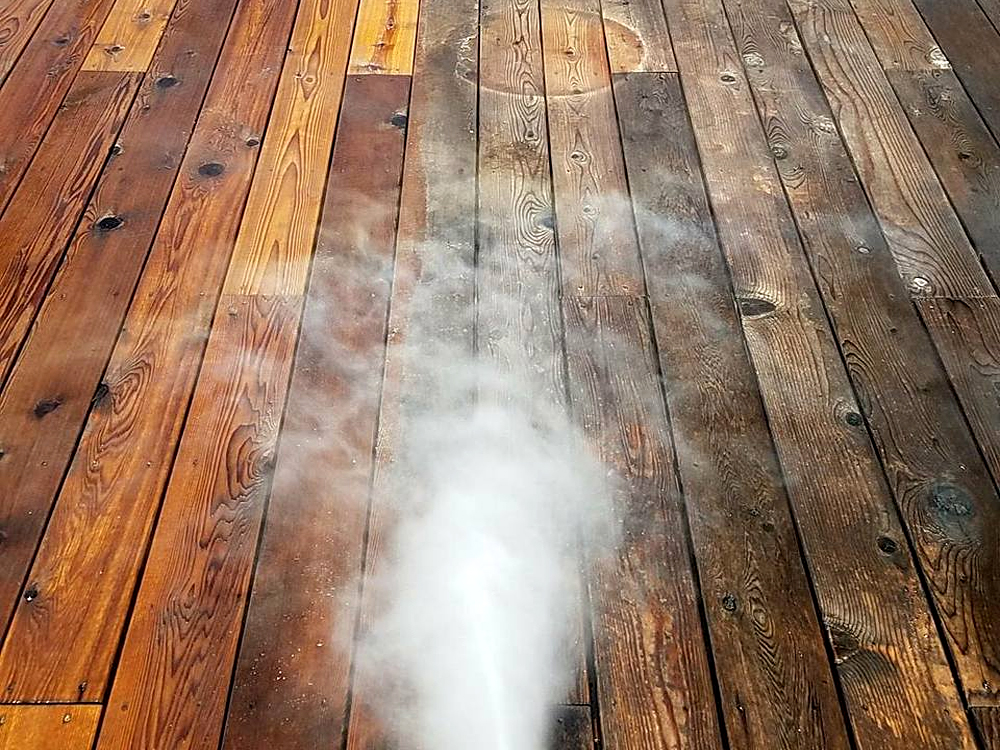 Cleaning your deck or dock surface before you stain